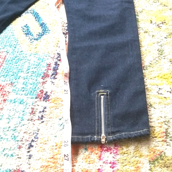 AMO No BOW Denim Crop Ankle Back Zipper SOFT RAW Denim 5 Pocket Zip Jeans 29 NWT - Picture 12 of 16